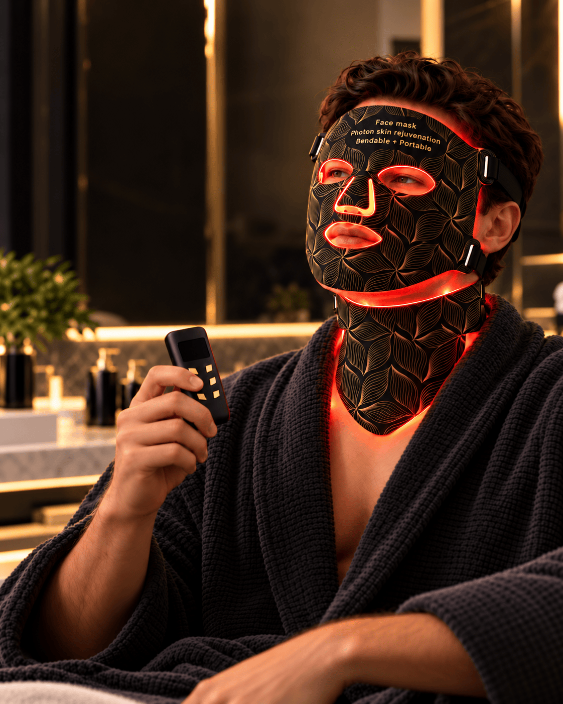 Urban Groomery Brown set LED Face & Neck Mask